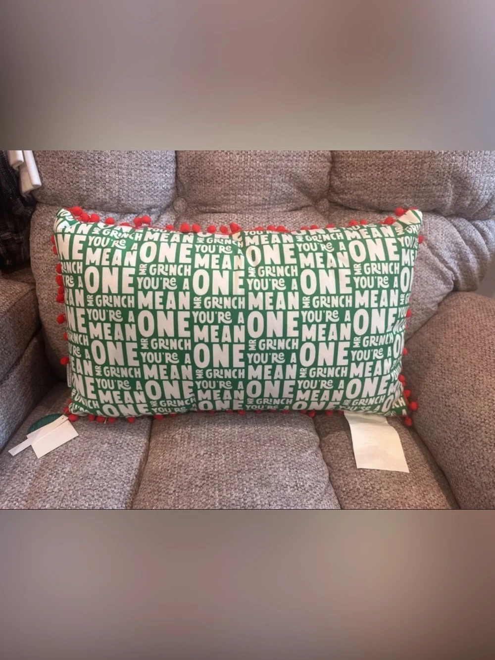 Grinch Throw Pillow